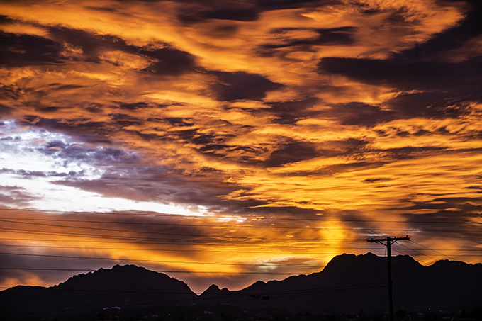Sunset in  Tucson, Arizona
