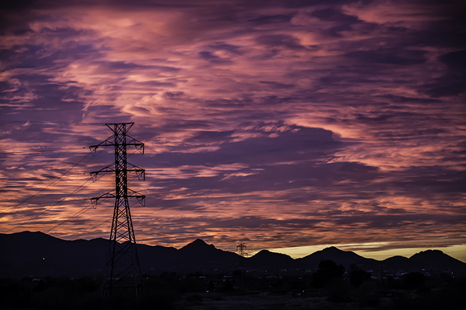 Sunset in Tucson, Arizona USA